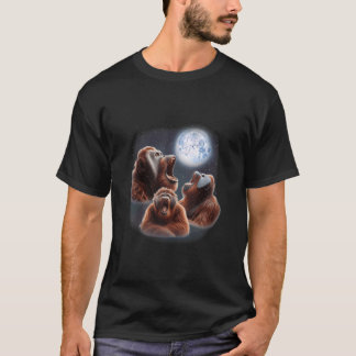 T-shirt 3 Orang-outans Hurlements à la Lune Drôle Orang-ou