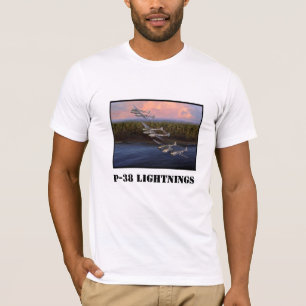 T-shirt 3 P-38 Éclairages volants en formation