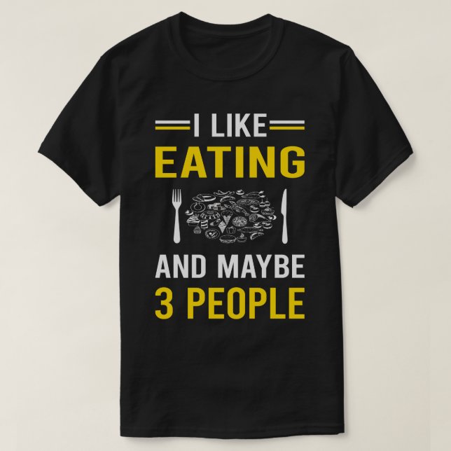 T-shirt 3 Personnes Manger (Design devant)