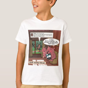 T-shirt 3 Petits Cochons au Fait des Médias Sociaux