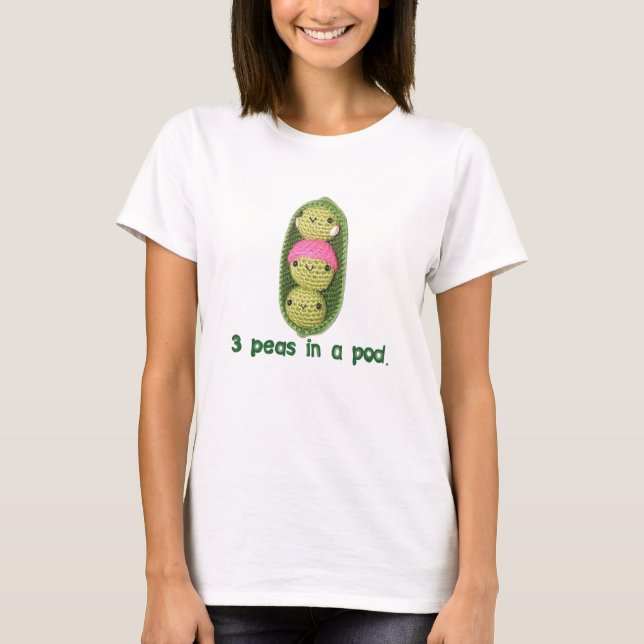 T-shirt 3 pois dans une cosse (Devant)