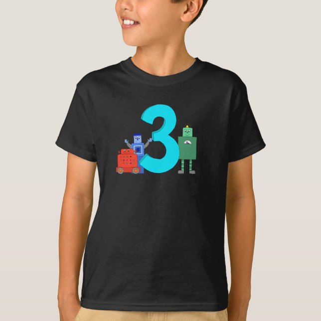T-shirt 3 robots (Devant)
