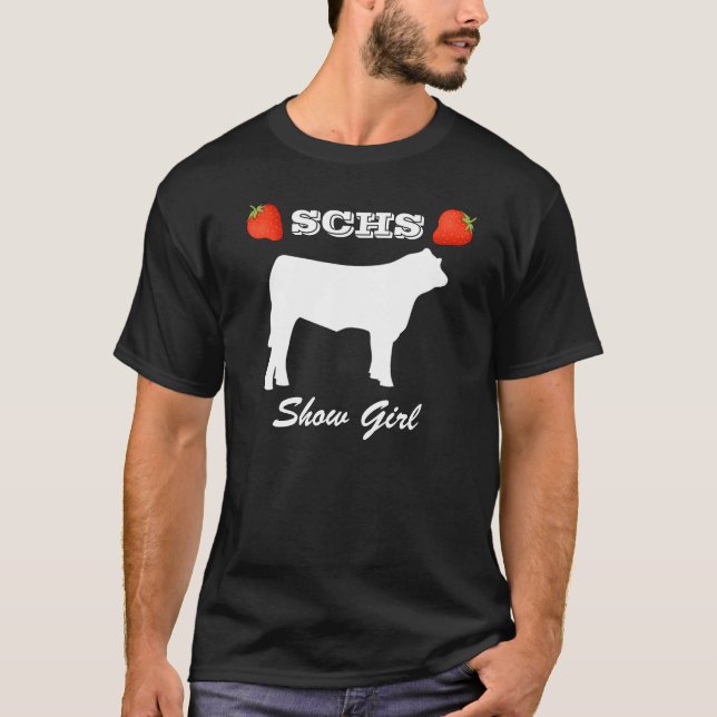T-shirt 3_strawberry_GIF, 3_strawberry_GIF, vache W à (Devant)