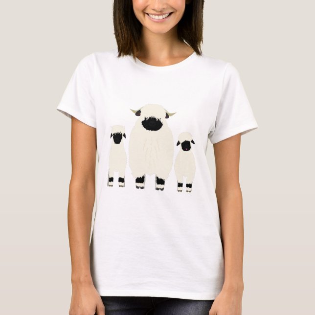T-shirt 3 Valais Moutons à droite (Devant)