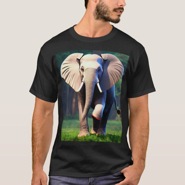 T-shirt "3D Elephant Vision : Tee Animé" (Devant)
