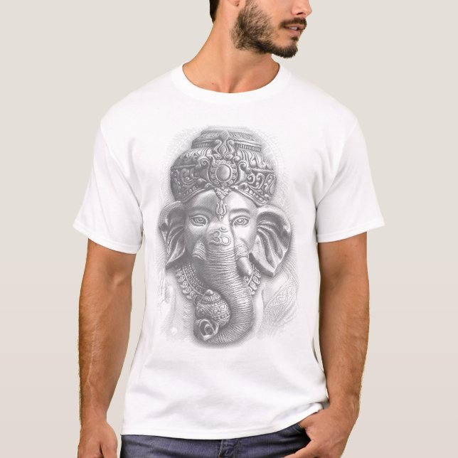 T-shirt 3d Lord Ganesha - Om (Devant)