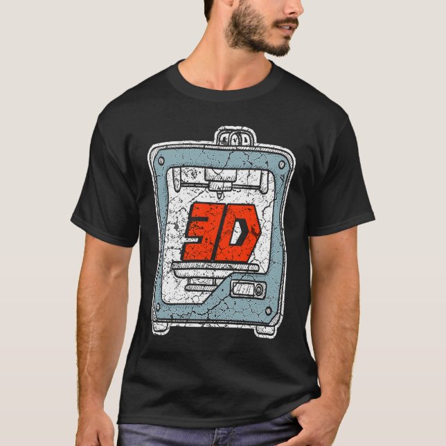 T-shirt 3D Printing T for a 3D Printer Enthusiast 2 (Devant)