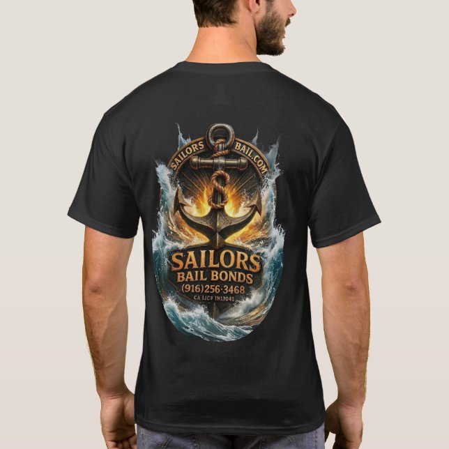 T-shirt 3D Sailors Bail Bonds Splash Down (Dos)