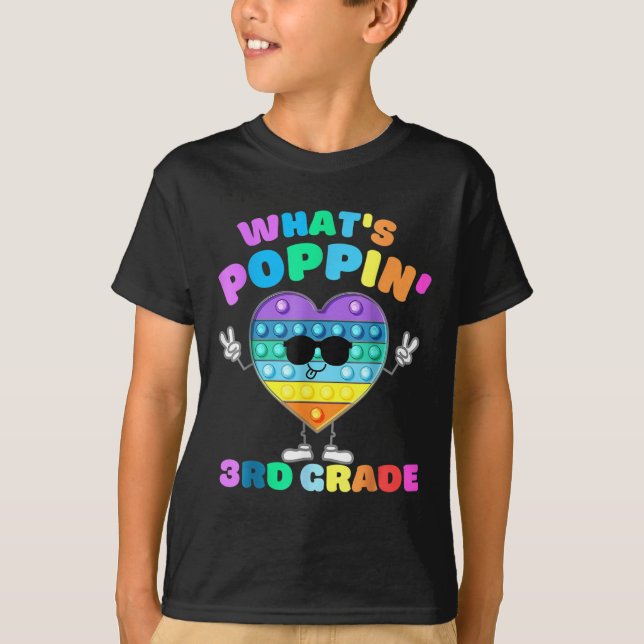 T-shirt 3e année 1er jour de l'école Pop It Push It Fidget (Devant)