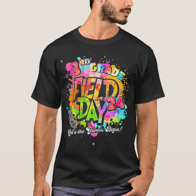 T-shirt 3E Année Field Day 2024 Laisser Les Jeux Commencer (Devant)