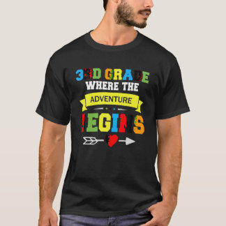 T-shirt 3e année Premier jour de l'école 3e année Enseigna