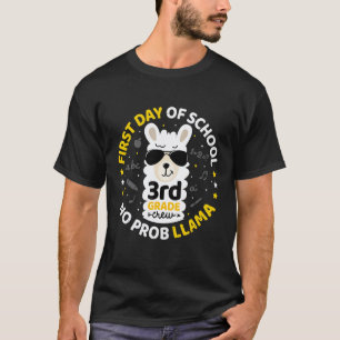 T-shirt 3e année premier jour d'école lama retour aux fill