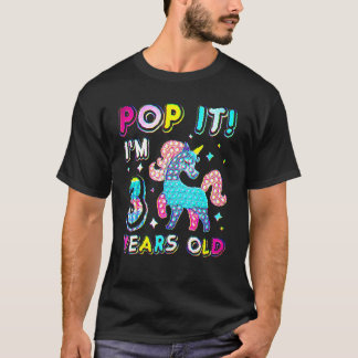 T-shirt 3e anniversaire Jouet Fidget Pop It Anniversaire F