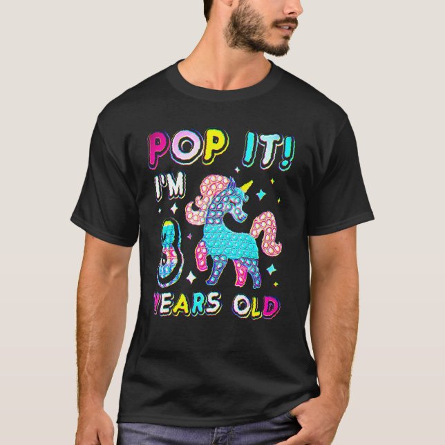 T-shirt 3e anniversaire Jouet Fidget Pop It Anniversaire F (Devant)