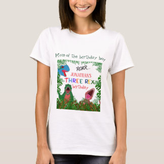 T-shirt 3e anniversaire Trois Rex Maman du garçon d'annive