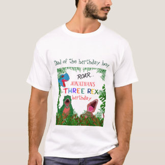 T-shirt 3e anniversaire Trois Rex Papa du garçon d'anniver