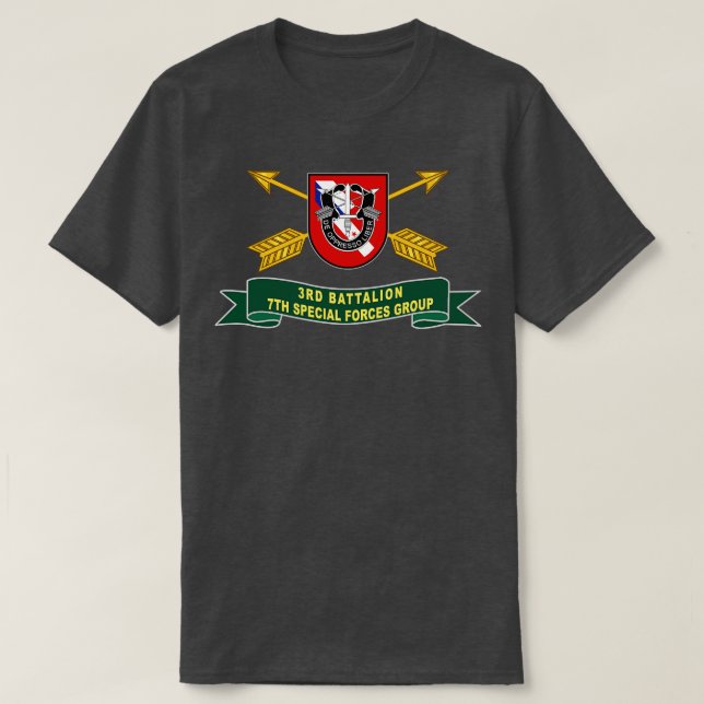 T-shirt 3e Bataillon 7e Special s Group 2 Rows Cbo Flash (Design devant)