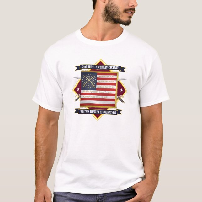 T-shirt 3e cavalerie du Michigan (Devant)