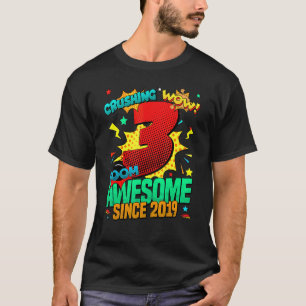 T-shirt 3ème Anniversaire Comic Style stupéfiant depuis 20