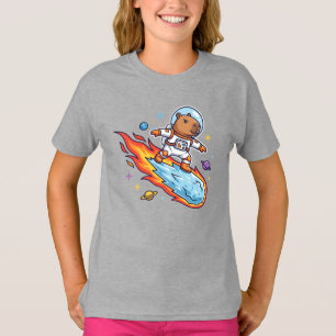 T-shirt 3I/Atlas Capybara Astronaute Chevauchant La Comète