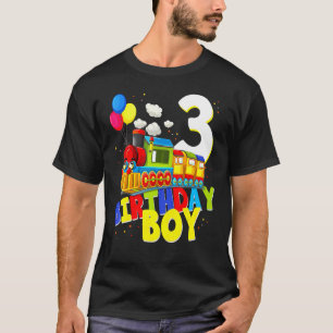 T-shirt 3rd Birthday Train Boys Girls 3 Years Old I'm Thre
