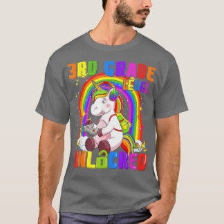 T-shirt 3rd Grade Level Unlocked Rainbow Unicorn Back To S