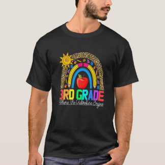 T-shirt 3rd grade rainbow leopard teacher team third grade
