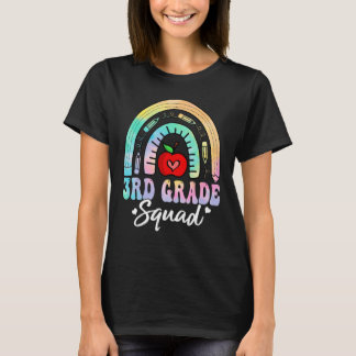 T-shirt 3rd Grade Squad Back To School Rainbow Teacher Gir