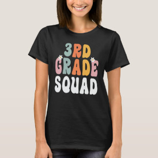 T-shirt 3rd Grade Squad Retro Groovy Teacher Happy 1st Day