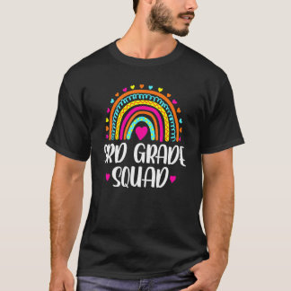T-shirt 3rd Grade Squad Teacher  Rainbow  Back To School