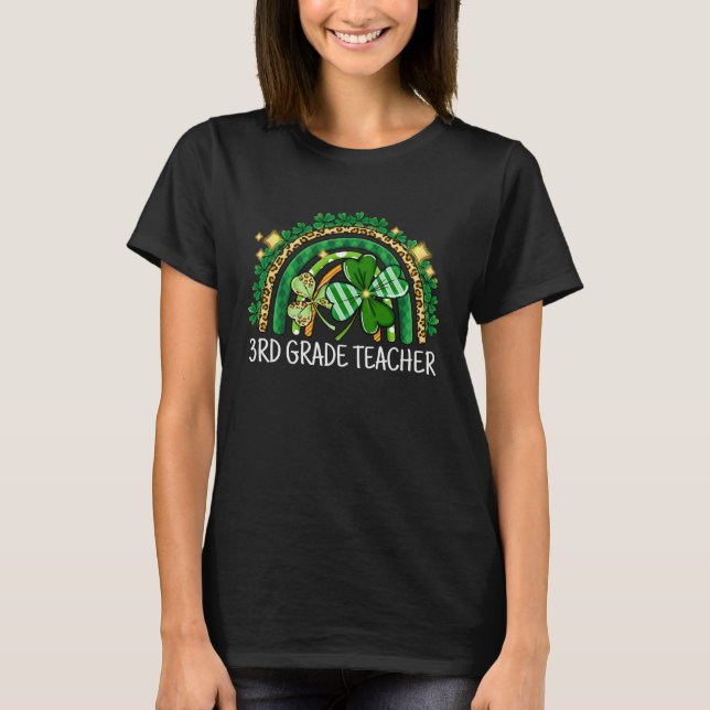 T-shirt 3rd Grade Teacher Rainbow Lucky St Patrick s Day S (Devant)