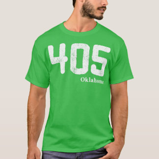 T-shirt 405 Oklahoma Area Code de conception vintage en dé