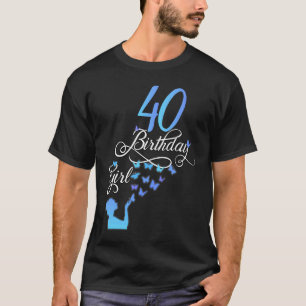 T-shirt 40 40e anniversaire féminin 1982 Round Birthday