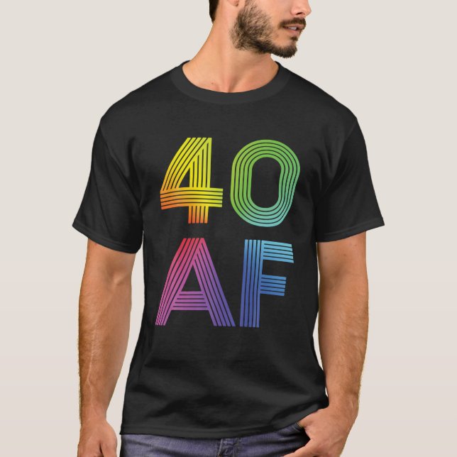 T-shirt 40 AF, 40E Anniversaire, Pour Hommes (Devant)