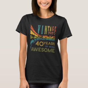 T-shirt 40 ans Anniversaire Vintage 1982 40e anniversaire