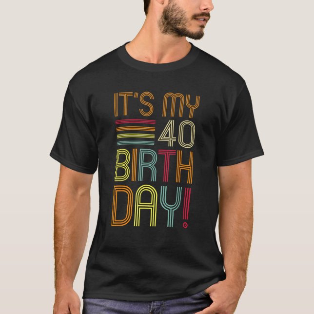 T-shirt 40 ans Awesome depuis 1982 C'est ma 40e naissance (Devant)