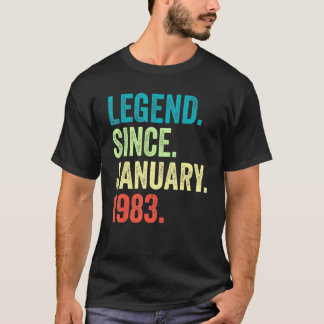 T-shirt 40 ans de légende depuis janvier 1983 40e annivers