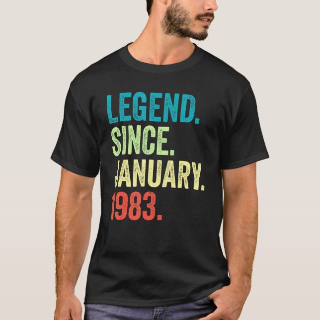 T-shirt 40 ans de légende depuis janvier 1983 40e annivers (Devant)