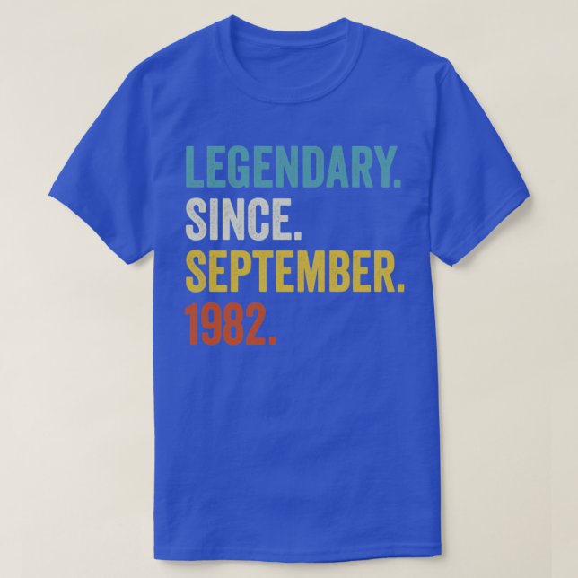 T-shirt 40 ans de légende depuis septembre 1982 40e B (Design devant)