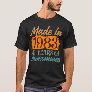 T-shirt 40 ans de notoriété faite en 1983