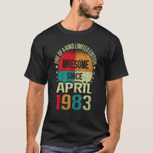 T-shirt 40 ans d'émerveillement depuis AVRIL 1983 40ème Bi