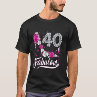 T-shirt 40 Ans Et Fabuleux Joyeux 40ème Anniversaire