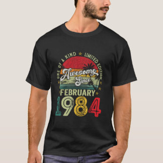 T-shirt 40 Ans Fait En Février 1984 40e Anniversaire G