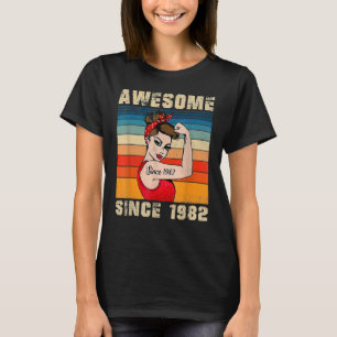 T-shirt 40 ans fantastique depuis 1982 40e anniversaire fe