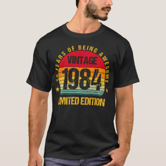 T-shirt 40 Ans Quarante 1984 Vintage 40E Anniversaire Homm