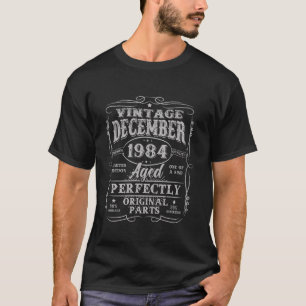 T-shirt 40 ans Vintage décembre 1984 Retro 40th Birt