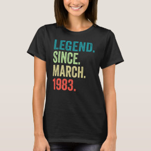 T-shirt 40 ans Vintage mars 1983 40e anniversaire