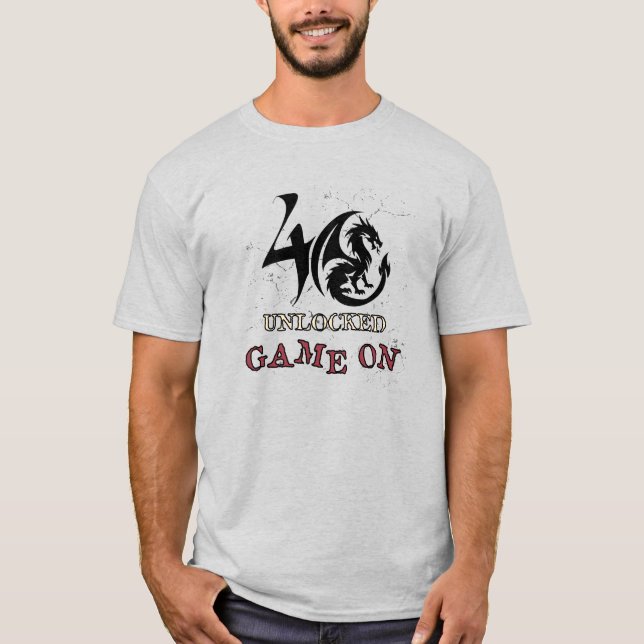 T-shirt 40 Débloqué~Jeu activé (Devant)
