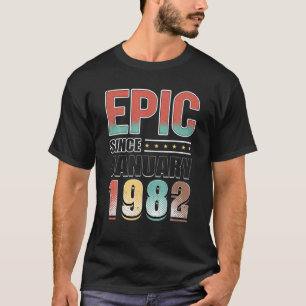 T-shirt 40 Décoration Anniversaire 40E Anniversaire Epic D