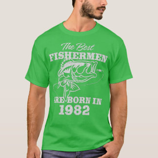T-shirt 40 Year Old Fisherman_ Fishing 1982 40th Birthday